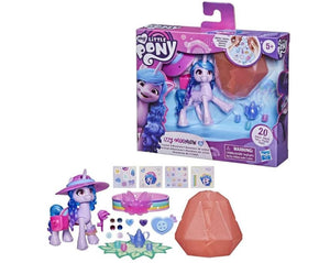 My Little Pony: A New Generation Movie Crystal Adventure Izzy Moonbow - 3-Inch Purple Pony Toy, Surprise Accessories, Friendship Bracelet