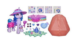 My Little Pony: A New Generation Movie Crystal Adventure Izzy Moonbow - 3-Inch Purple Pony Toy, Surprise Accessories, Friendship Bracelet