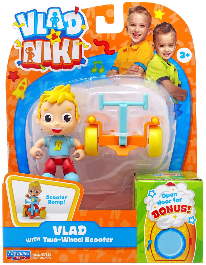 Vlad & Niki Vlad with Two-Wheel Scooter Figure Set