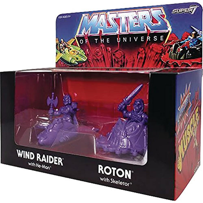 Super 7 Masters of The Universe Wind Raider Roton Purple M U S C L E Figure 2 Pack