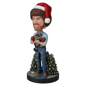 Bob Ross and Friends Holiday Bobblehead – Royal Bobbles 8” Collectible