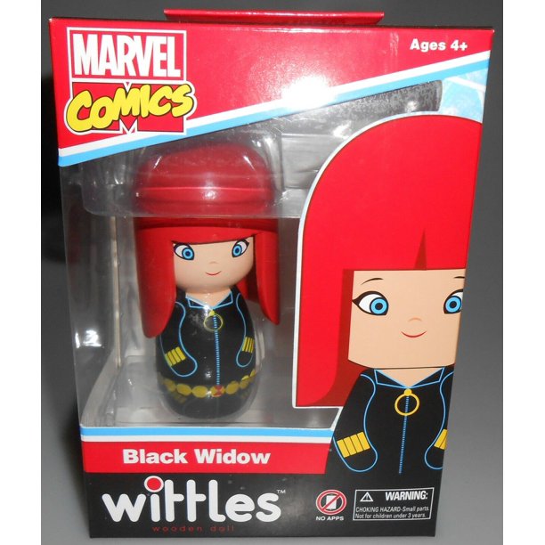 Black Widow Wittles Wooden Doll 2018 SDCC EE Exclusive NEW