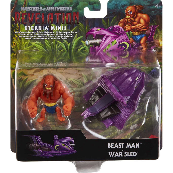 Masters of the Universe Revelation Beast Man And War Sled Eternia Minis Vehicle Pack