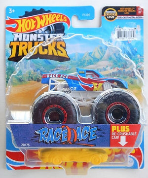 Hot Wheels Monster Trucks Race Ace with crushable car