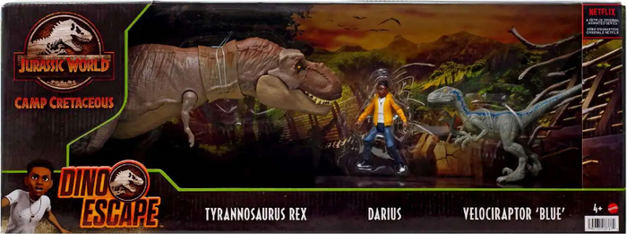 Jurassic World T-Rex Story Action Figure Set, 3 Pieces